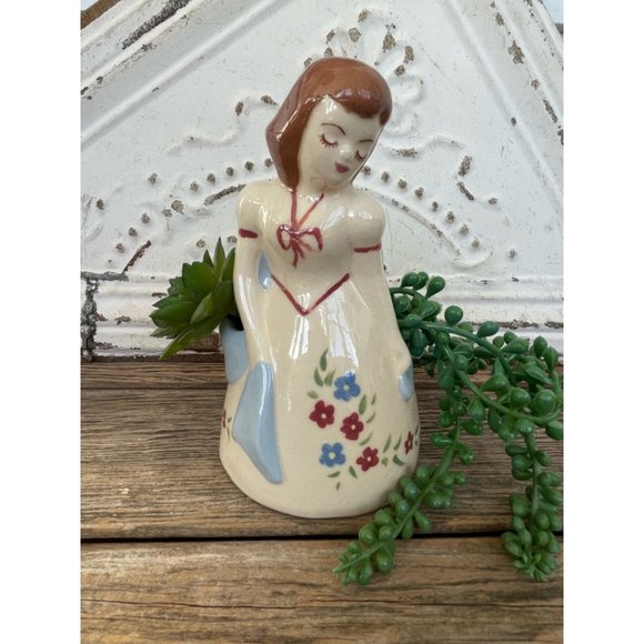 Vintage 1950s Weil Ware California Pottery Lady Double Planter Vase - Picture 2 of 11